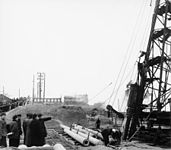 Engineers at the construction site.