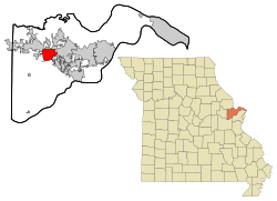 Location in the state of Missouri