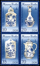 Meissner Porzellan auf DDR-Briefmarken