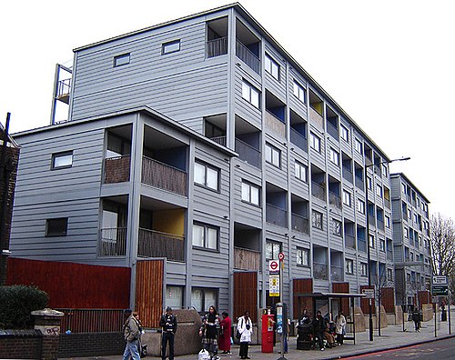 The innovative Raines Court development on Northwold Road. (December 2005)