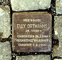 Stolperstein Elly Ortmann - Aachen.JPG