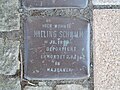 der Stolperstein für Milling Schwalm vor dem Haus Am Angel 11 in Treysa