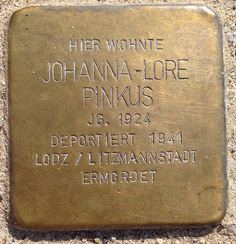 Stolperstein Penzlin Bahnhofstraße 14a Johanna-Lore Pinkus