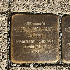 Stolperstein für Rudolf Bachrach in Hannover