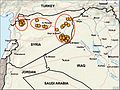 غارات التحالف الدولي على مواقع تنظيم داعش في العراق وسوريا.