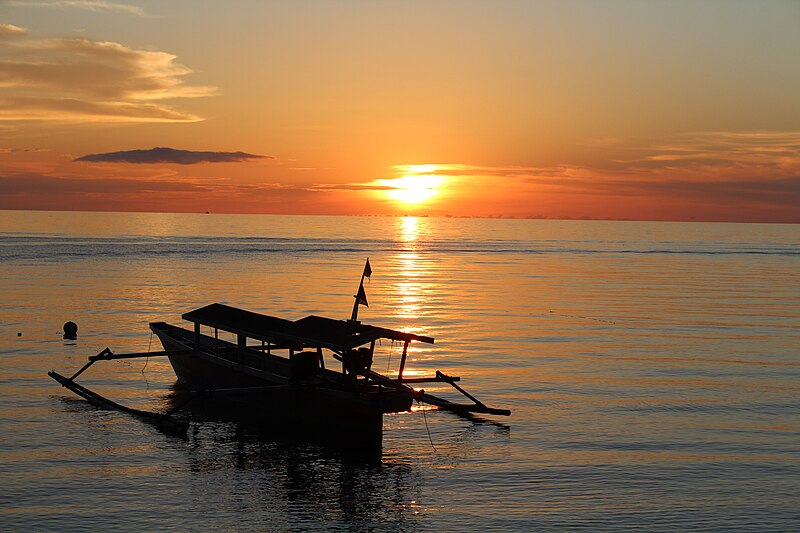 File:Sunset. Harmony Bay, Togean Islands. Sulawesi. indonesia (30561607700).jpg