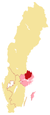 Amtsrettens domskreds (rødt) samt denne kammerret den faldt under (lysrosa).