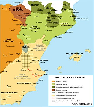 <span class="mw-page-title-main">Treaty of Cazola</span> 1179 treaty between Aragon and Castile