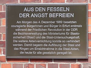 Gedenk- Und Bildungsstätte Andreasstraße: Vorgeschichte des Ortes, Untersuchungshaftanstalt des Ministeriums für Staatssicherheit, Gedenk- und Bildungsstätte