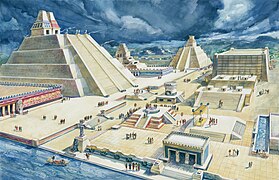 Templo Mayor in Mexico-Tenochtitlan 16th century (illustration 1900).jpg