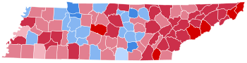 Resultados de las elecciones presidenciales de Tennessee 1988.svg