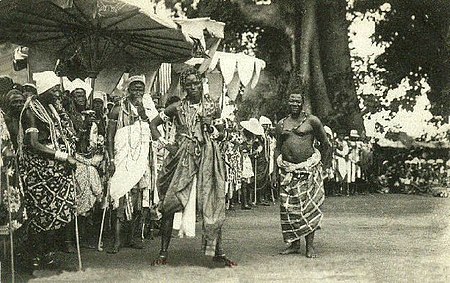 The célébration at Abomey(1908). - Dance of the Fon chiefs.jpg