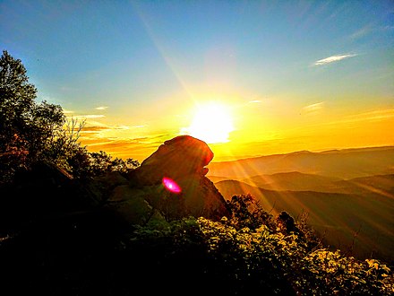 Arnold Valley overlook at Thunder Ridge at sunset