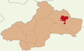 Map showing Başçiftlik District in Tokat Province