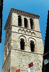 Clocher de l'église Saint-Thomas à Tolède.