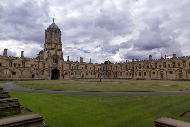 A modern-day view of Christ Church, Oxford. King Charles' residence in the city.