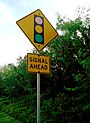 Traffic signal ahead sign in the United States