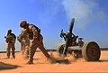 U.S. Marines with Alpha Battery, 1st Battalion, 4th Marine Regiment, 13th Marine Expeditionary Unit fire an M327 120mm towed mortar system during a sustainment training exercise in Djibouti 131030-M-MC013-652.jpg