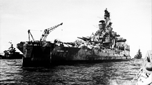 USS Nevada post-Operation Crossroads with extensive damage USS Nevada Post Operation Crossroads.png