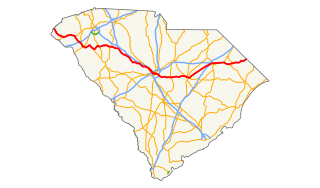 U.S. Route 76 in South Carolina State highway in South Carolina