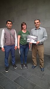 Astrid Carlsen from Wikimedia Norge visiting The Genocide Museum in Jerevan with a Wikimedia Armenia volunteer, as part of the Bodil Biørn project