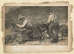 Stone breakers after Gustave Courbet