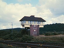 Das ehemalige Fahrdienstleiterstellwerk Vof wurde 1989 stillgelegt