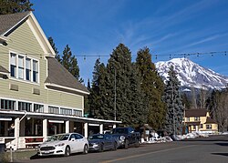 McCloud with Mount Shasta in the——background, January 2022