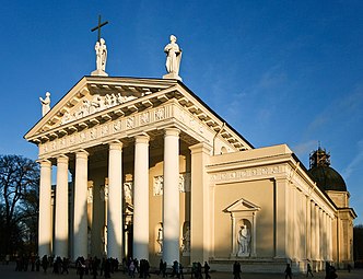Neoclassical architecture: Cathedral of Vilnius in Lithuania