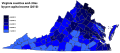 Virginia counties and cities by per capita income (2010)