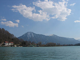 Wallberg visto do Lago Tegern