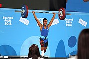 Deutsch: Gewichtheben bei den Olympischen Jugendspielen 2018; Tag 2, 10. Oktober 2018; Jungen 62 kg English: Weightlifting at the 2018 Summer Youth Olympics at 8 October 2018 – Boys' 62 kg