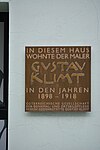 Gustav Klimt - Gedenktafel