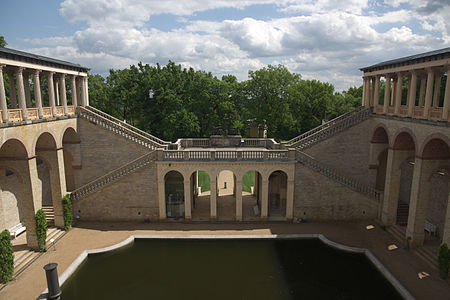 Interior courtyard of a palace in Germany