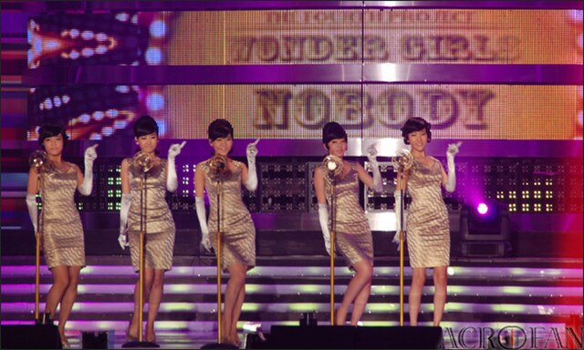 Wonder Girls in 2008. They became the first Korean group to enter the Billboard Hot 100.