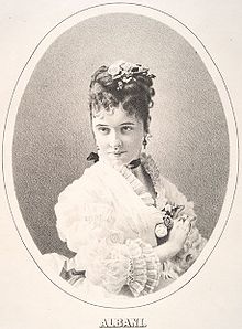 Emma Albani in costume for the role of Violetta in La Traviata