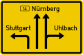 439: Sign on approaches to Junctions (lanes)
