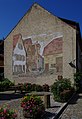 Bild auf der Giebelwand des Hauses am Hischturm