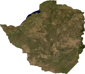 kartta: Zimbabwen maantiede