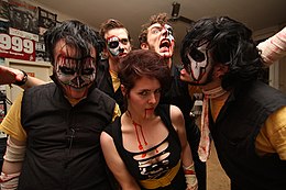 Zombina and the Skeletones before a show in Germany in 2008