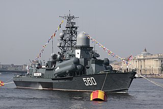 Russian corvette <i>Zyb</i> Nanuchka-class corvette of the Soviet Navy