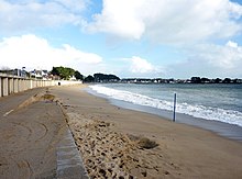 La plage du Trez en plein hiver.