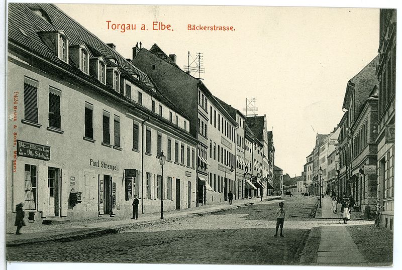 File:09424-Torgau-1908-Bäckerstraße-Brück & Sohn Kunstverlag.jpg