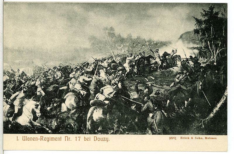 File:09861-Douzy-1908-1. Ulanen-Regiment Nr. 17 bei Douzy-Brück & Sohn Kunstverlag.jpg