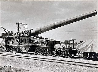 Canon de 340 modèle 1912 à berceau Railway gun