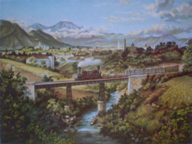 A painting of Pico de Orizaba from 1877 by Casimiro Castro