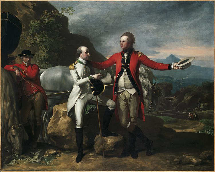 File:1777, West, Benjamin, Two Officers and a Groom in a Landscape.jpg