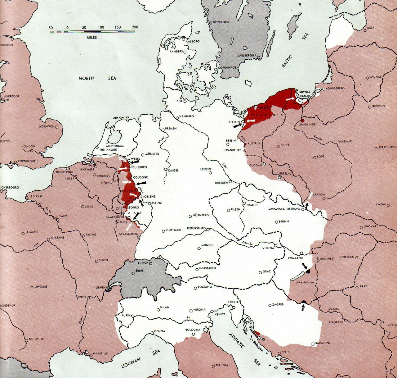 Германия 1944 год карта