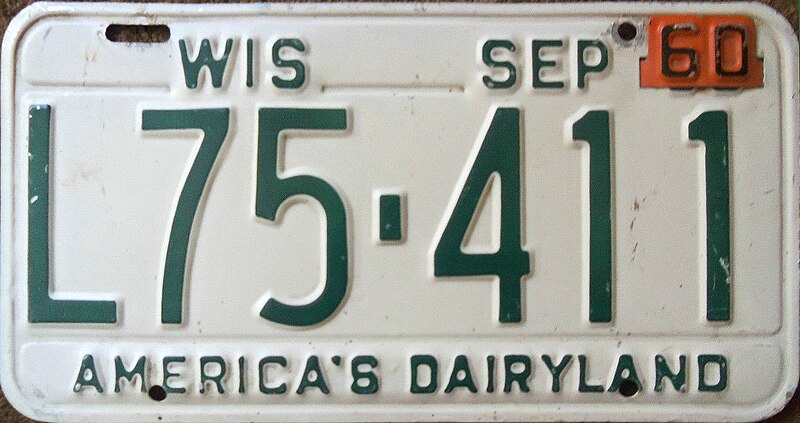 File:1960 Wisconsin license plate.jpg