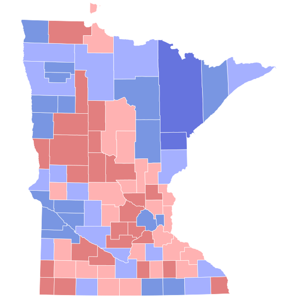 File:2000 United States Senate election in Minnesota results map by county.svg